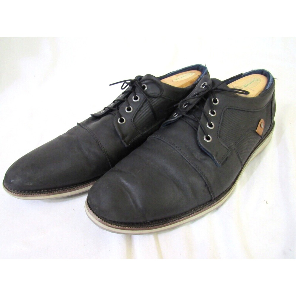 B-52 By BullBoxer Black Lace-Up Leather Oxford Dress Shoes Men's Size‎ 13
